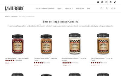 Candleberry website screenshot