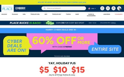 The Children's Place website screenshot