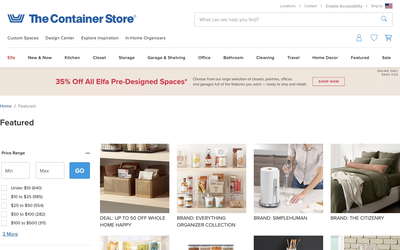 The Container Store website screenshot