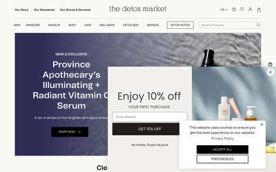 The Detox Market website screenshot
