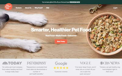 The Farmer's Dog website screenshot