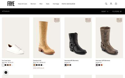 The Frye Company website screenshot