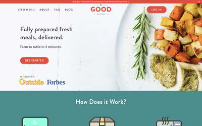 The Good Kitchen website screenshot