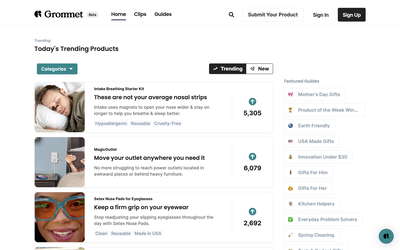 The Grommet website screenshot