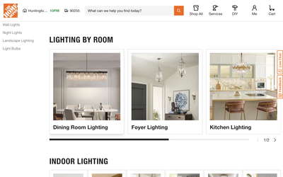 The Home Depot website screenshot