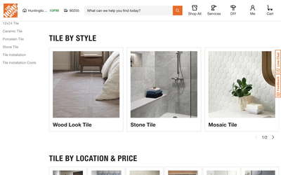 The Home Depot website screenshot