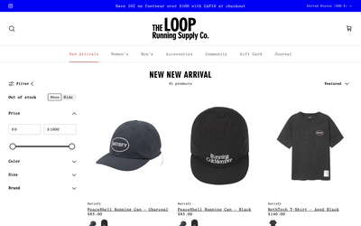 The Loop Running Supply website screenshot
