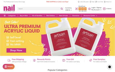 The Nail Superstore website screenshot