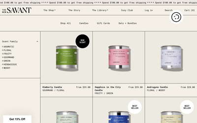 The New Savant website screenshot