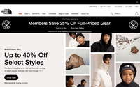 The North Face website screenshot