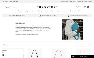 THE OUTNET website screenshot