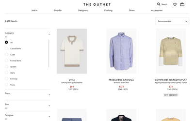 THE OUTNET website screenshot