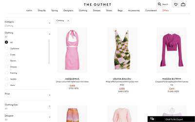THE OUTNET website screenshot