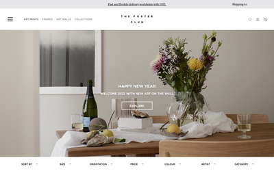 THE POSTER CLUB website screenshot