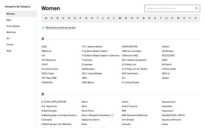 The RealReal website screenshot
