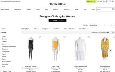 The RealReal website screenshot