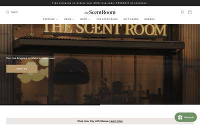 The Scent Room website screenshot
