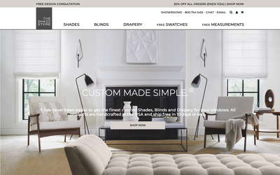 The Shade Store website screenshot