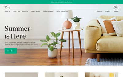 The Sill website screenshot