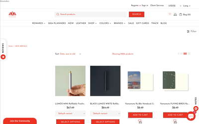The Stationery Manor! website screenshot