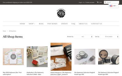 The Stationery Selection website screenshot