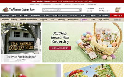 The Vermont Country Store website screenshot