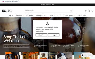 The Whisky Barrel website screenshot