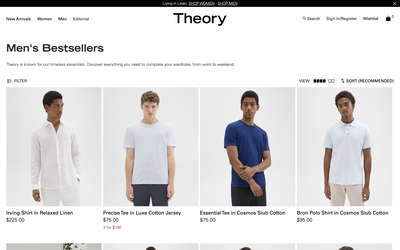 Theory website screenshot