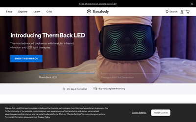 Therabody website screenshot