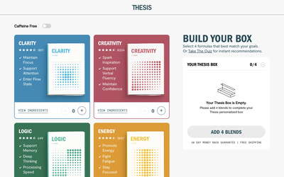 Thesis website screenshot
