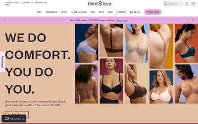 ThirdLove website screenshot