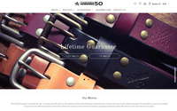 Thirteen50 Leather website screenshot