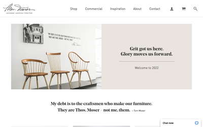 Thos. Moser website screenshot