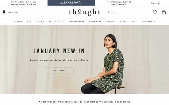 Thought Clothing screenshot