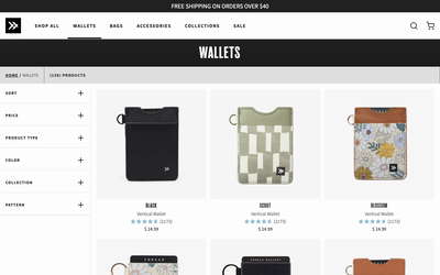 Thread Wallets website screenshot