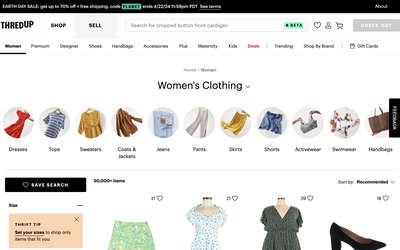 thredUP website screenshot