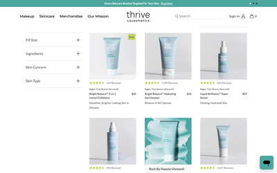Thrive Causemetics website screenshot