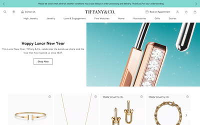 Tiffany & Co. website screenshot