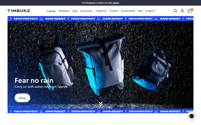 Timbuk2 website screenshot