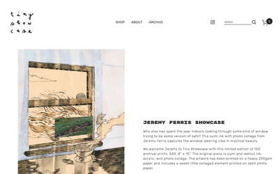 Tiny Showcase website screenshot