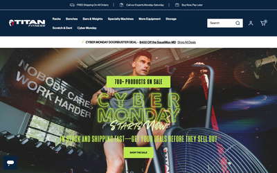 Titan Fitness website screenshot