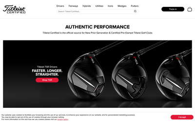 Titleist Certified website screenshot
