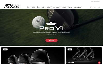 Titleist website screenshot