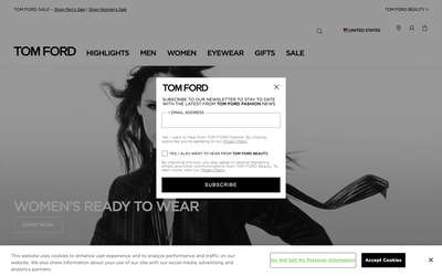 Tom Ford website screenshot