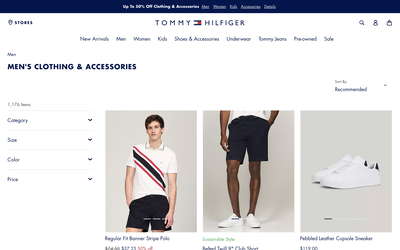 Tommy Hilfiger website screenshot