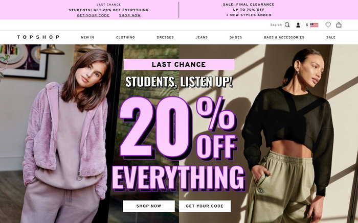 Topshop screenshot
