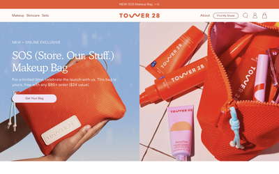 Tower 28 Beauty website screenshot