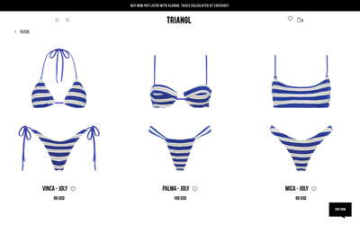Triangl website screenshot