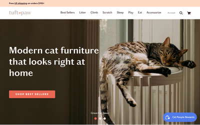 Tuft + Paw website screenshot