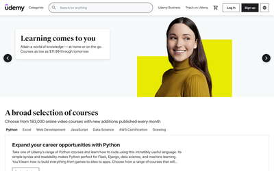 Udemy website screenshot